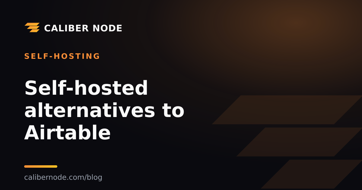 Self-hosted alternatives to Airtable