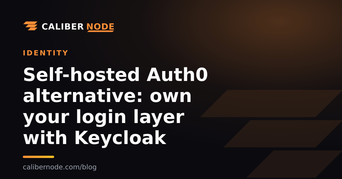 Self-hosted Auth0 alternative: own your login layer with Keycloak