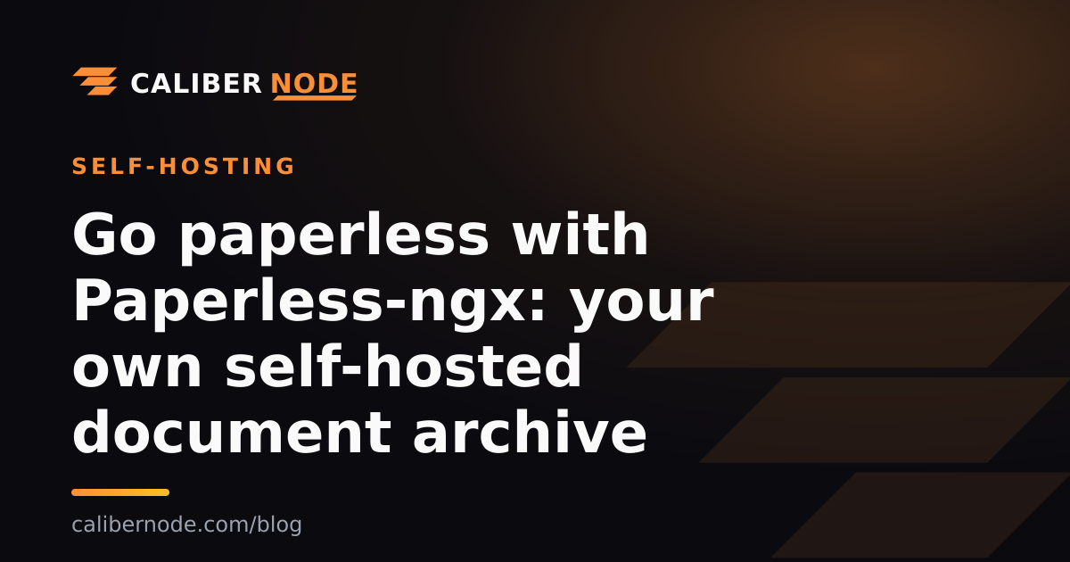Go paperless with Paperless-ngx: your own self-hosted document archive