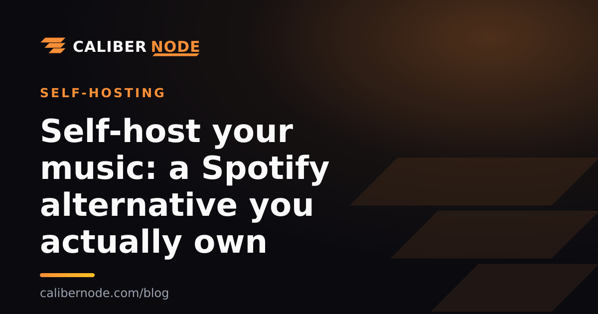 Self-host your music: a Spotify alternative you actually own